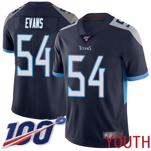 Tennessee Titans Limited Navy Blue Youth Rashaan Evans Home Jersey NFL Football #54 100th Season Vapor Untouchable